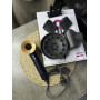 Фен Super Hair Dryer синьо-золотий з іонізацією та турборежимом 5 насадок (Y-43)