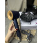 Фен Super Hair Dryer синьо-золотий з іонізацією та турборежимом 5 насадок (Y-43)