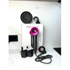 Фен  Super Hair Dryer рожевий з іонізацією та турборежимом 5 насадок (F-6)
