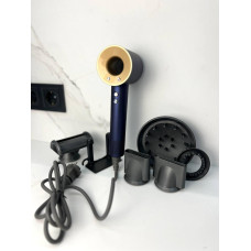 Фен  Super Hair Dryer синій з іонізацією та турборежимом 5 насадок (F-4)
