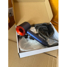 Фен  Super Hair Dryer синій з червоним з іонізацією та турборежимом 5 насадок (Y-015)