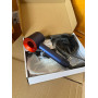 Фен  Super Hair Dryer синій з червоним з іонізацією та турборежимом 5 насадок (Y-015)