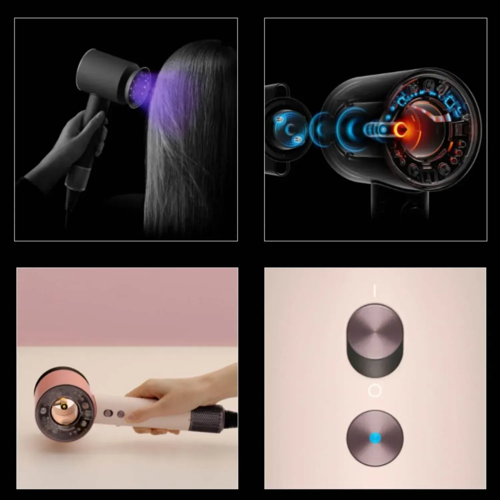 Фен для волосся Supersonic HD16 Nural Ceramic Pink/Rose Gold