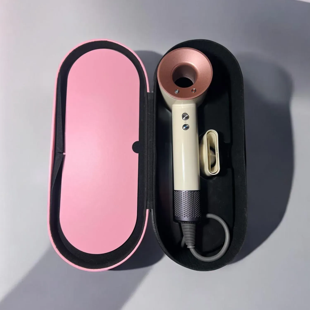 Фен для волосся зі шкіряним кейсом, Pink/Rose Gold