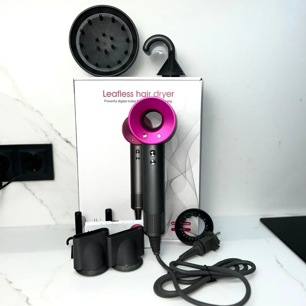 Фен для волосся Supersonic Premium 5 насадок, Fuchsia