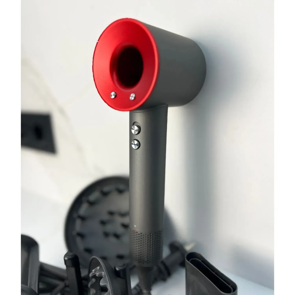 Фен для волосся Supersonic Premium 5 насадок, Red/Nickel