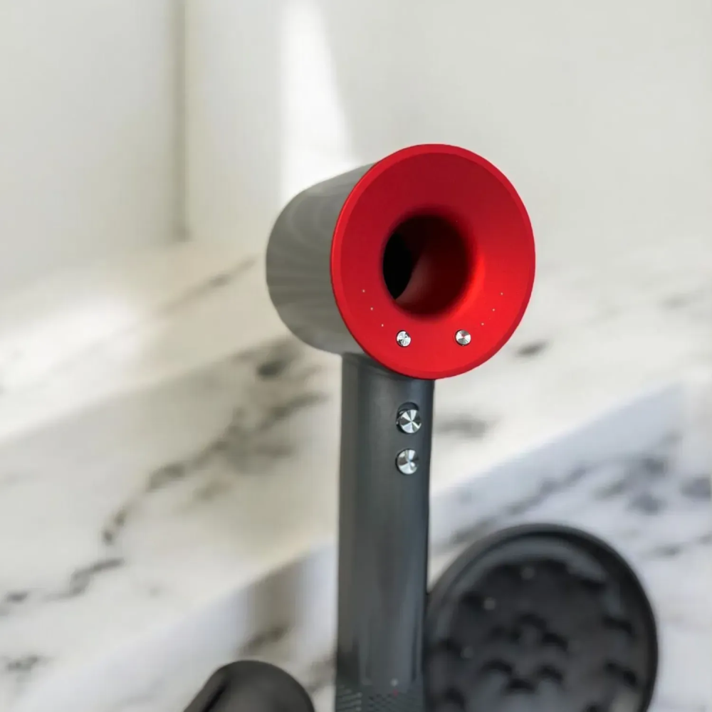 Фен для волосся Supersonic Premium 5 насадок, Red/Nickel