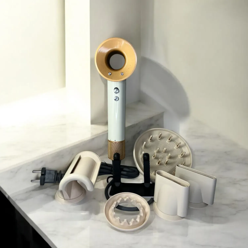 Фен для волосся Supersonic Premium 5 насадок, Gold