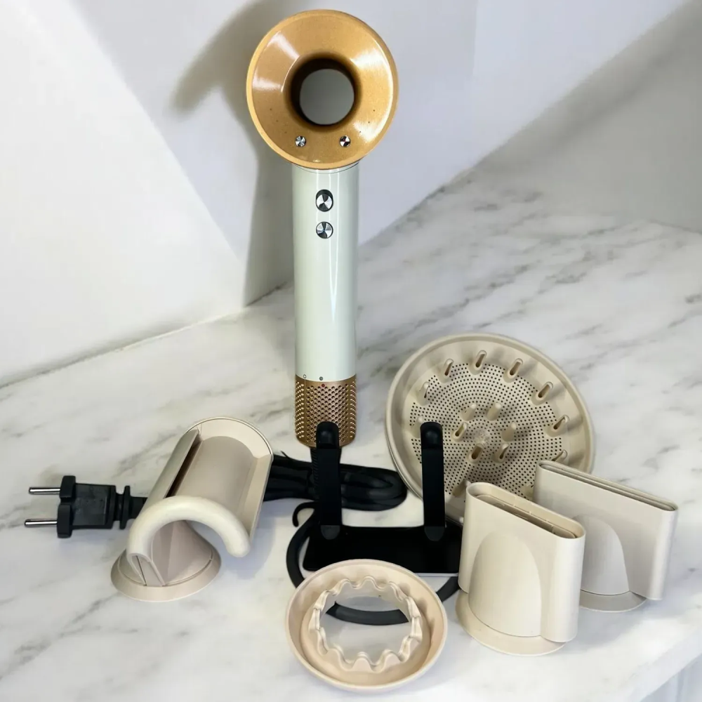 Фен для волосся Supersonic Premium 5 насадок, Gold