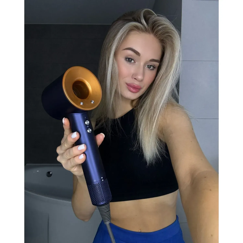 Фен для волосся Supersonic Premium 5 насадок, Blue/Copper