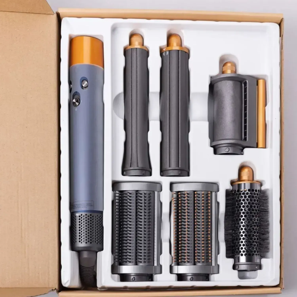 Стайлер для волосся Airwrap Complete Long 6 насадок Blue/Copper