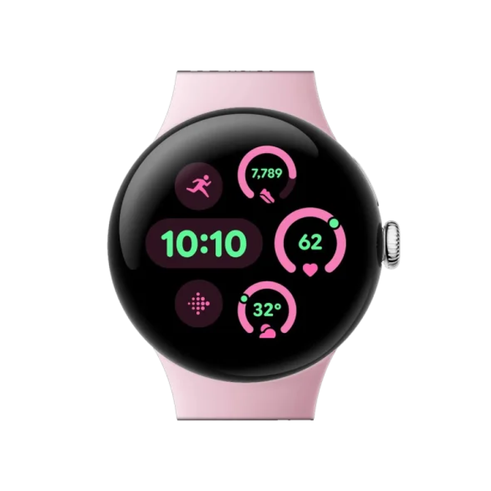 Смарт-годинник Google Pixel Watch 3 41 mm Wi-Fi Polished Silver Aluminum Case/Rose Quartz Active Band