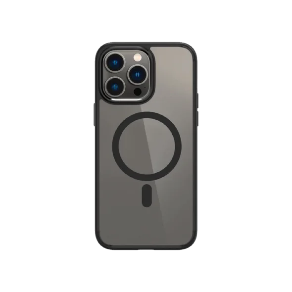 Чохол для Apple iPhone 14 Pro Max Spigen Silicone Case Ultra Hybrid with MagSafe Black/чорний