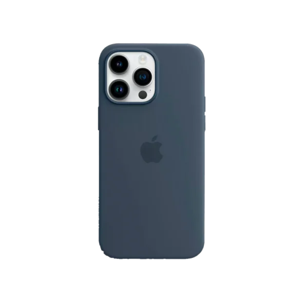 Чохол для Apple iPhone 14 Pro Silicone Case Frosted with Magsafe Dark blue/темно-синій Copy