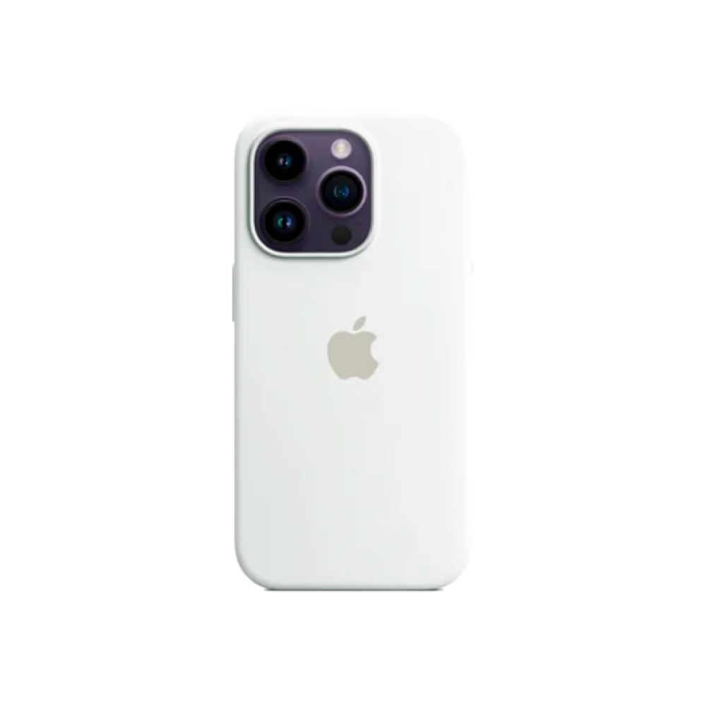 Чохол для Apple iPhone 14 Pro Silicone Case Frosted with Magsafe White/білий Copy