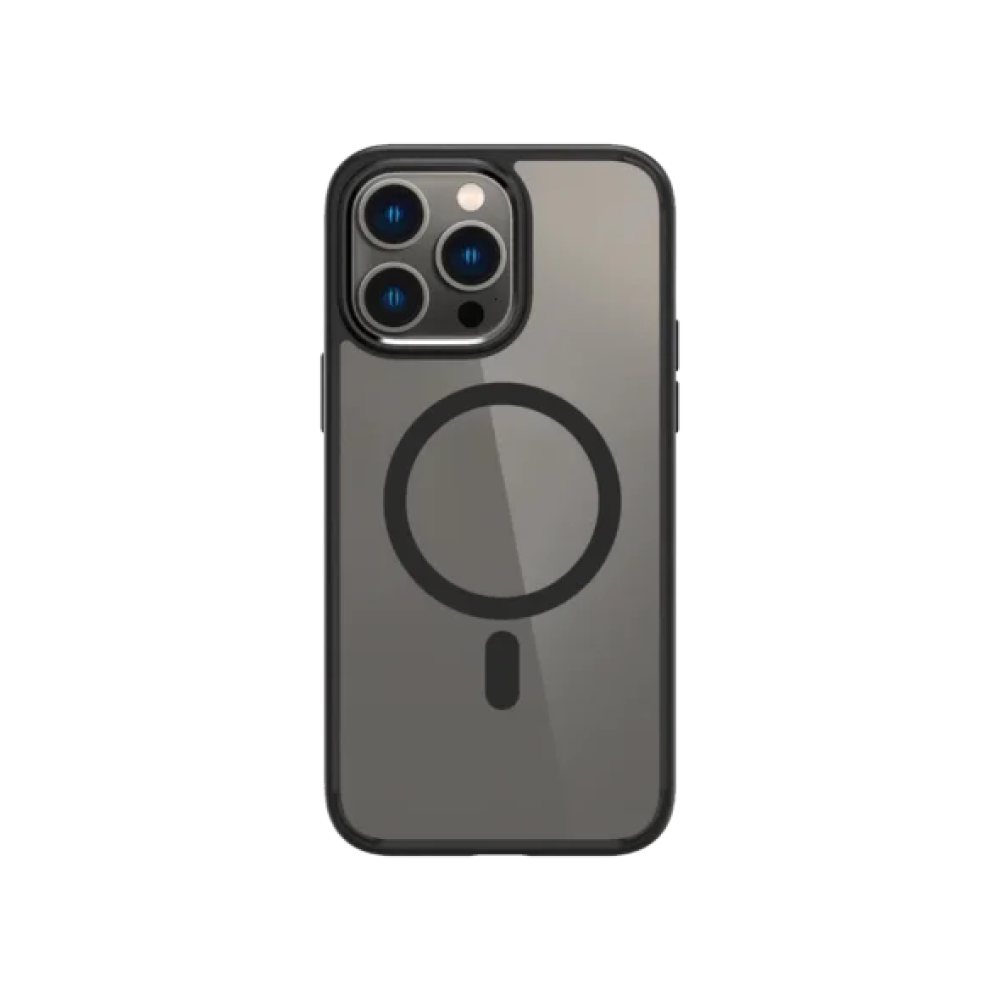 Чохол для Apple iPhone 14 Pro Silicone Case Spigen Ultra Hybrid with MagSafe Black/чорний