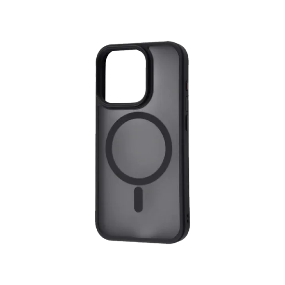 Чохол для Apple iPhone 15 Pro WAVE Matte Insane Case with Magnetic Ring Black/чорний