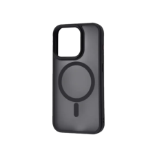 Чохол для Apple iPhone 15 Pro WAVE Matte Insane Case with Magnetic Ring Black/чорний