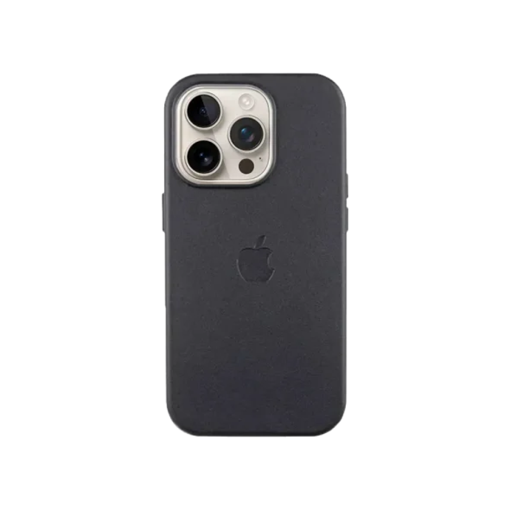 Чохол для Apple iPhone 16 Pro Leather Case with MagSafe HQ Copy Black/чорний