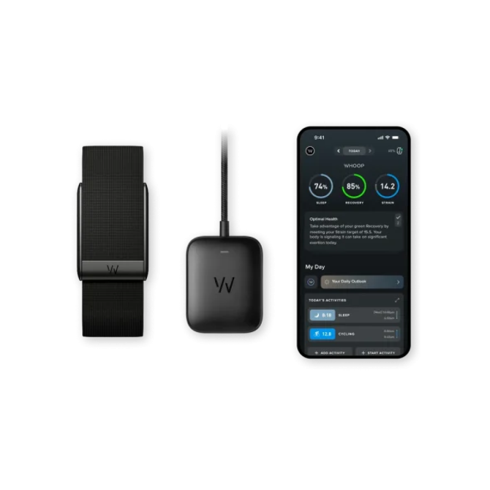 Фітнес-браслет WHOOP 5.0 One Jet Black CoreKnit - 12-Month Membership (973-003-000)