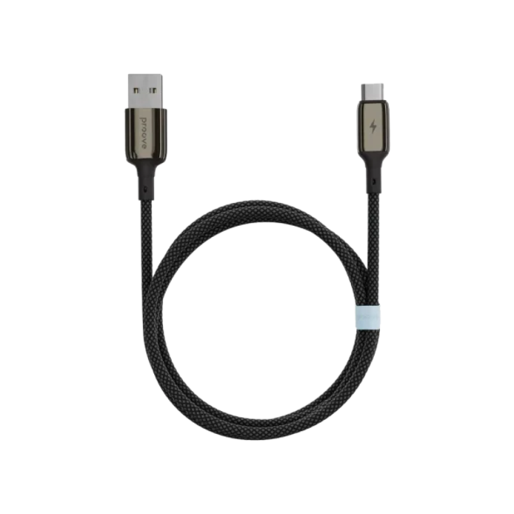 Кабель Apple iPhone/iPad Proove Dense Metal Type-C 2.4A 1m Black