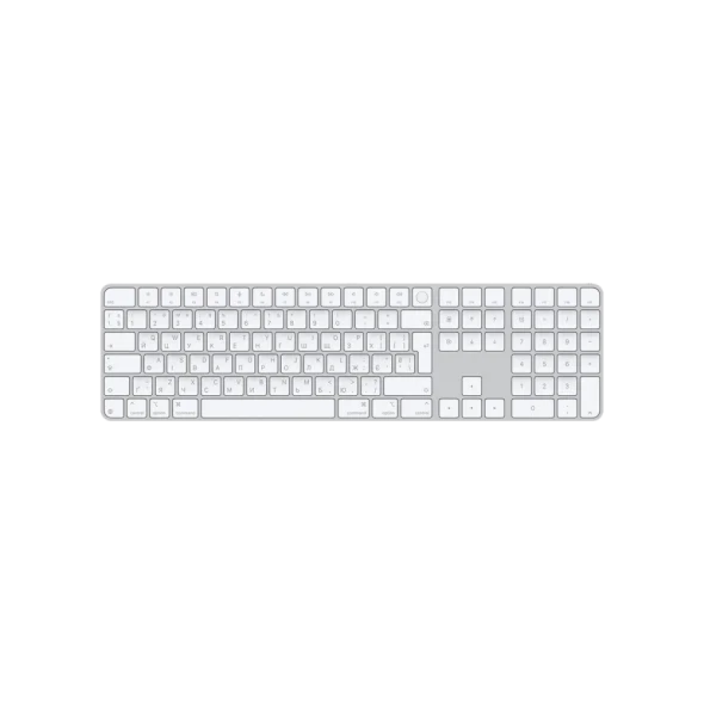 Клавіатура Apple Magic Keyboard with Touch ID and Numeric Keypad for Mac with Apple silicon USB-C White Keys (MXK73)