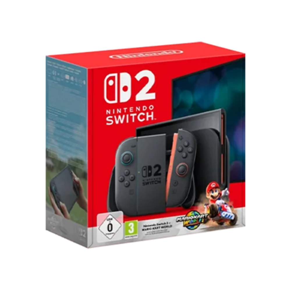 Портативна ігрова приставка Nintendo Switch 2 Black Mario Kart World Bundle (0045496321529)