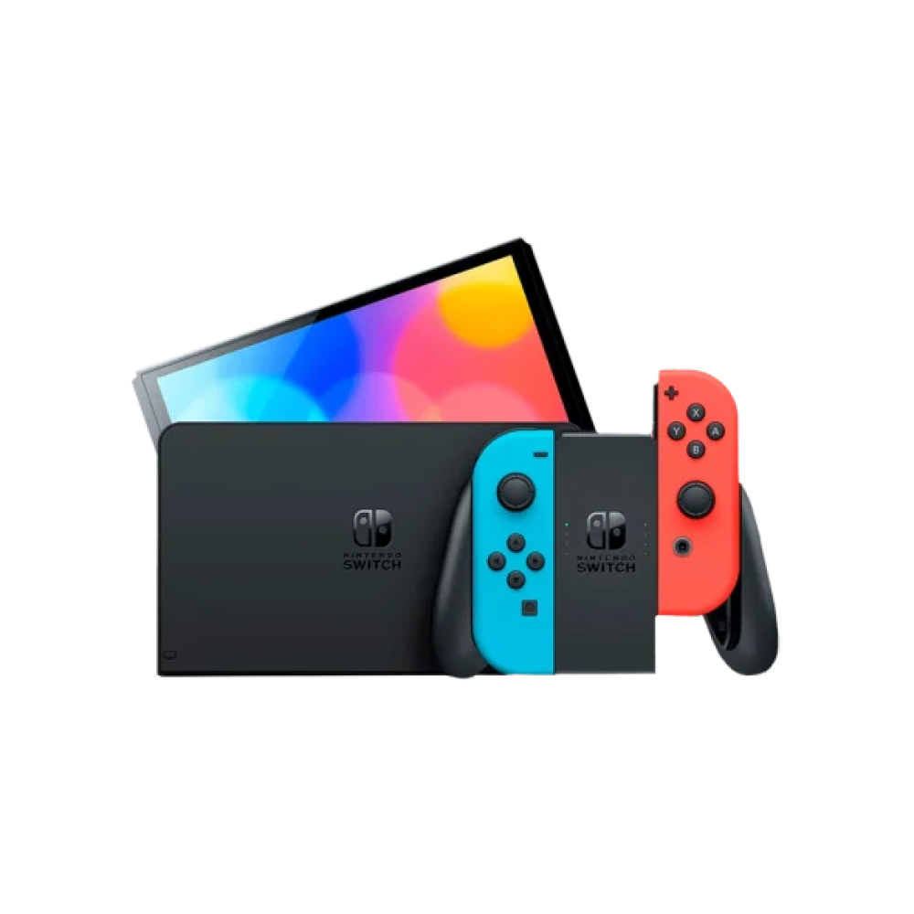 Портативна ігрова приставка Nintendo Switch OLED with Neon Blue and Neon Red Joy-Con (045496453442)
