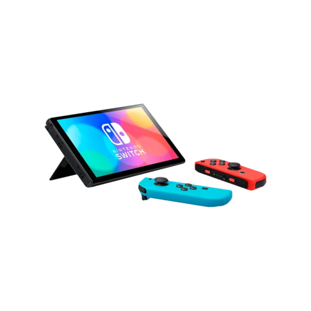 Портативна ігрова приставка Nintendo Switch OLED with Neon Blue and Neon Red Joy-Con (045496453442)