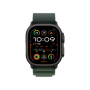 Ремінець Apple Alpine Loop Dark Green - Black Titanium Finish для Watch 44/45/46/49mm - Medium (MYPR3)