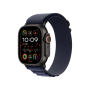 Ремінець Apple Alpine Loop Navy - Black Titanium Finish для Watch 44/45/46/49mm - Medium (MYPX3)