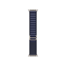 Ремінець Apple Alpine Loop Navy - Natural Titanium Finish для Watch 44/45/46/49mm - Large (MXN03)
