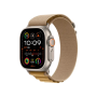 Ремінець Apple Alpine Loop Tan - Natural Titanium Finish для Watch 44/45/46/49mm - Small (MXN13)