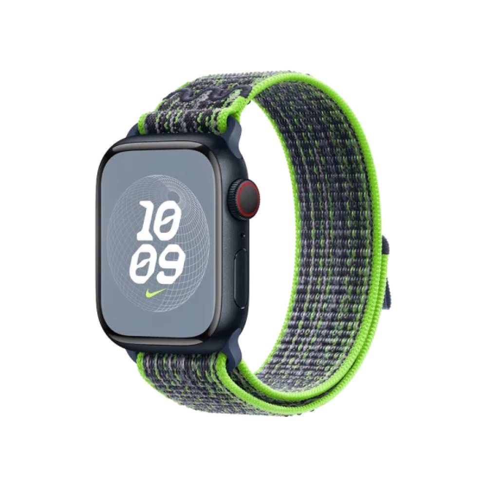 Ремінець Apple Bright Green/Blue Nike Sport Loop для Apple Watch 38/40/41mm (MTL03)