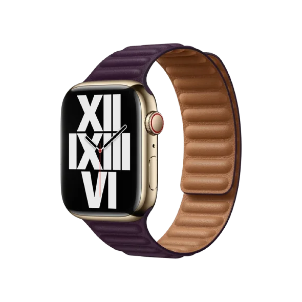 Ремінець Apple Dark Cherry Leather Link M/L (ML7N3) для Watch 40/41mm