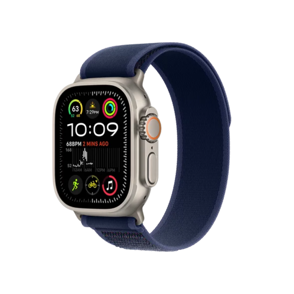 Ремінець Apple для годинника Watch 44/45/46/49mm Black/Blue Nike Sport Loop (MYJD3)