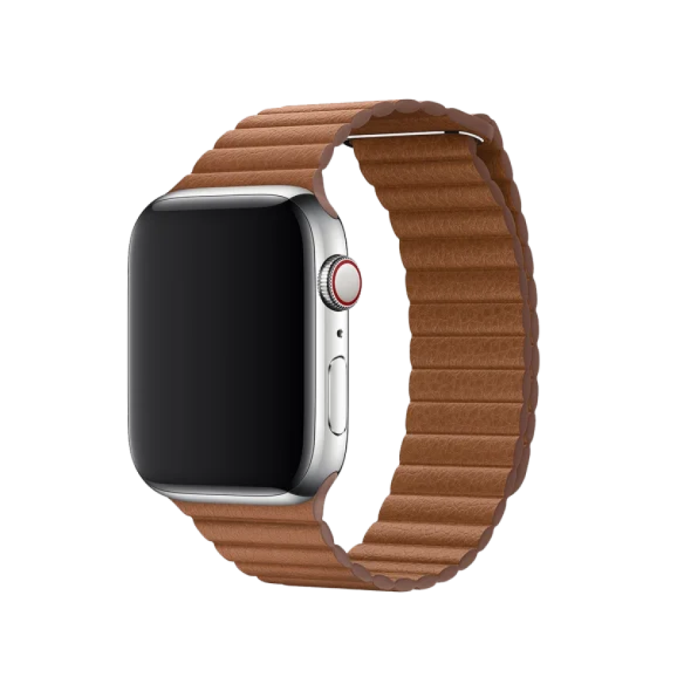 Ремінець Apple Leather Loop Saddle Brown Medium 44mm/42mm (MXAF2)