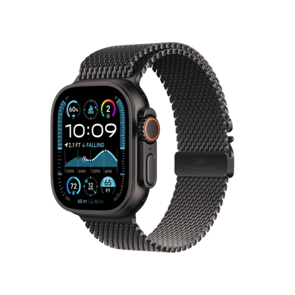 Ремінець Apple Milanese Loop Black Titanium для Watch 44/45/46/49mm - Large (MXKH3)