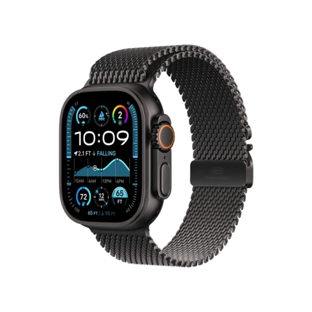 Ремінець Apple Milanese Loop Black Titanium для Watch 44/45/46/49mm - Medium (MXKG3)