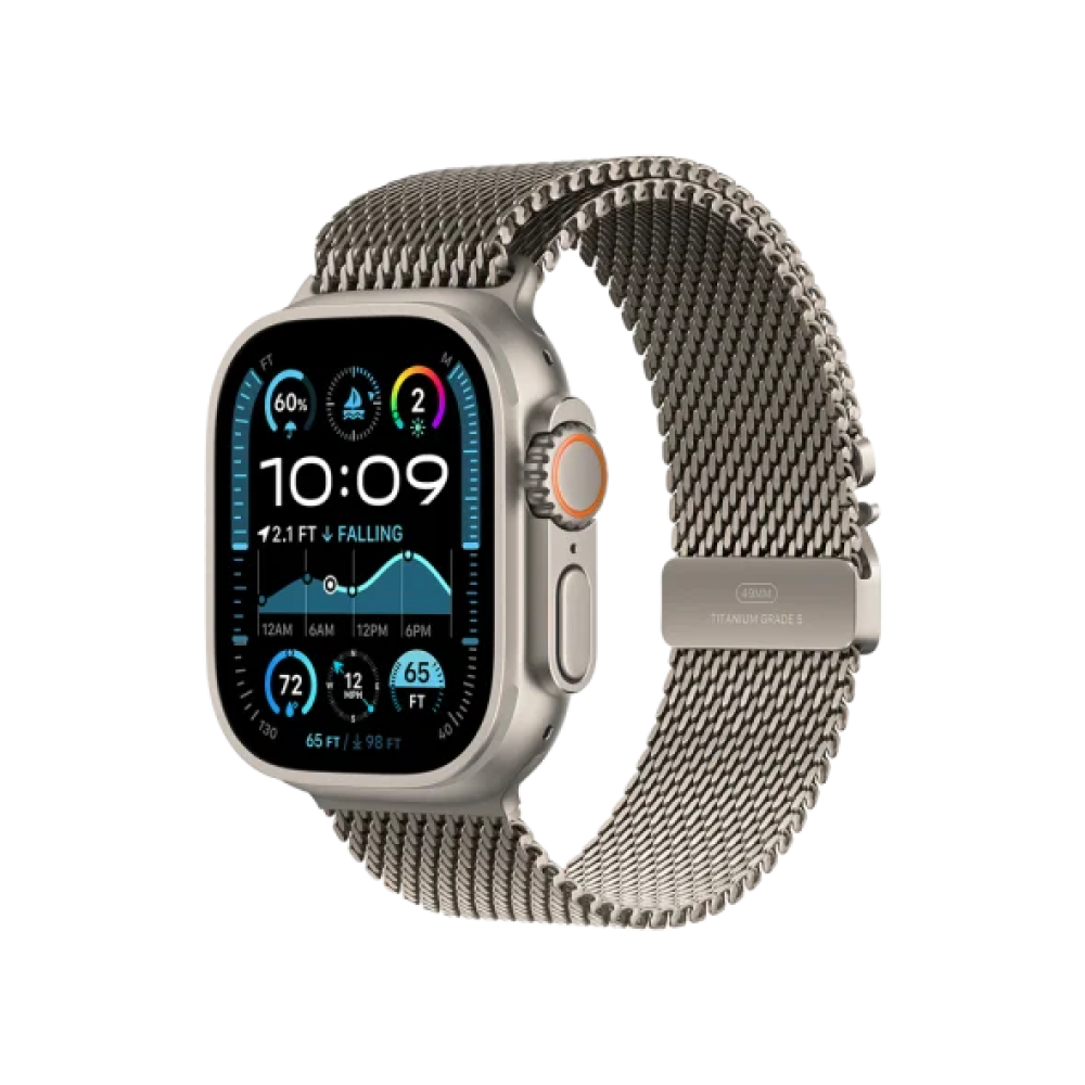 Ремінець Apple Milanese Loop Natural Titanium для Watch 44/45/46/49mm - Small (MXKC3)