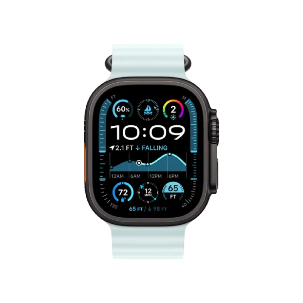 Ремінець Apple Ocean Band Ice Blue - Black Titanium Finish для Watch 44/45/46/49mm (MYP83)