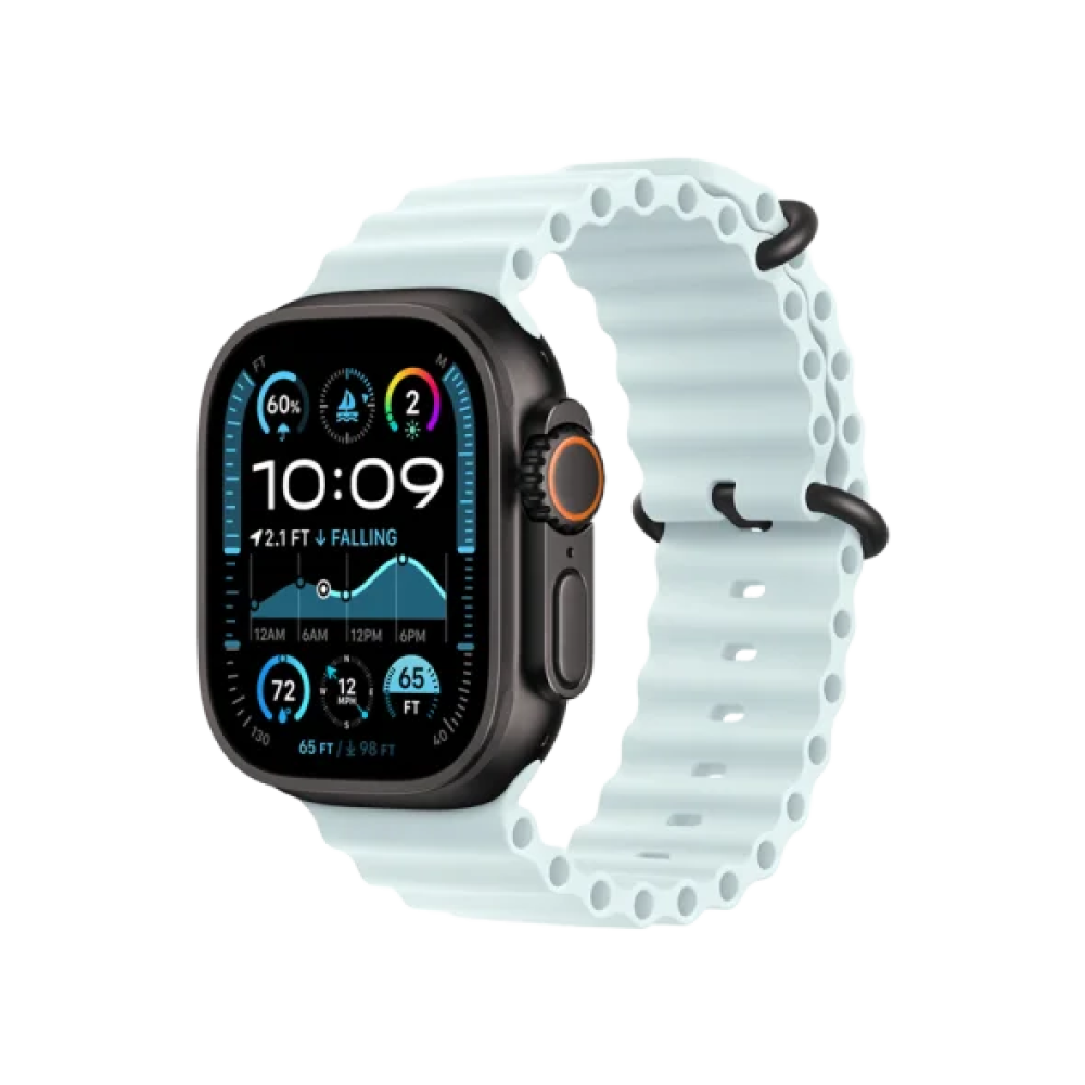 Ремінець Apple Ocean Band Ice Blue - Black Titanium Finish для Watch 44/45/46/49mm (MYP83)