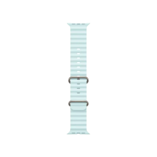 Ремінець Apple Ocean Band Ice Blue - Natural Titanium Finish для Watch 44/45/46/49mm (MXTF3)