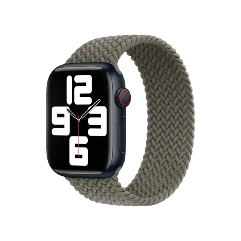 Ремінець Apple Olive Braided Solo Loop - Size 6 для Watch 38/40/41mm (MQY43)