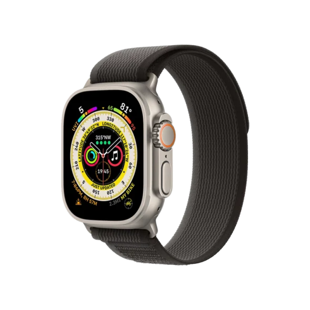Ремінець Apple Trail Loop Band M/L для Watch 49mm - Black/Gray (MQEQ3)