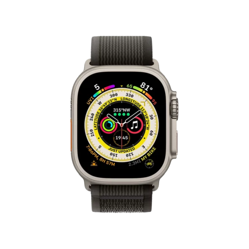 Ремінець Apple Trail Loop Band M/L для Watch 49mm - Black/Gray (MQEQ3)