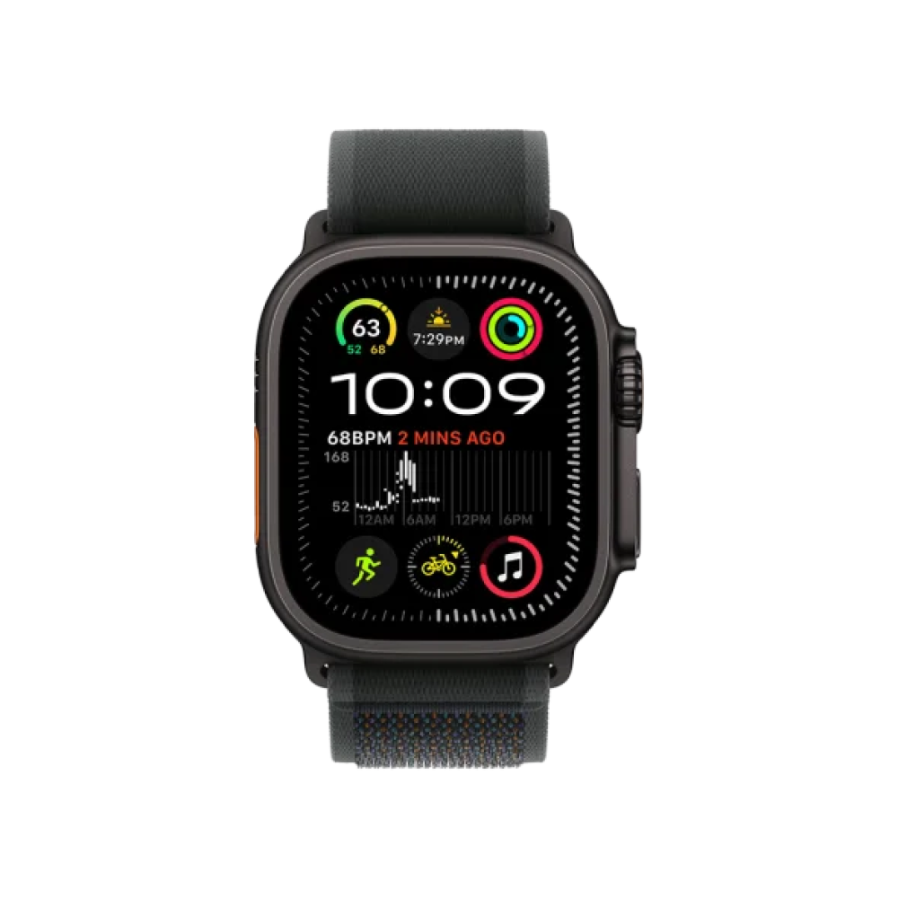 Ремінець Apple Trail Loop Black - Black Titanium Finish для Watch 44/45/46/49mm - M/L (MYQ63)