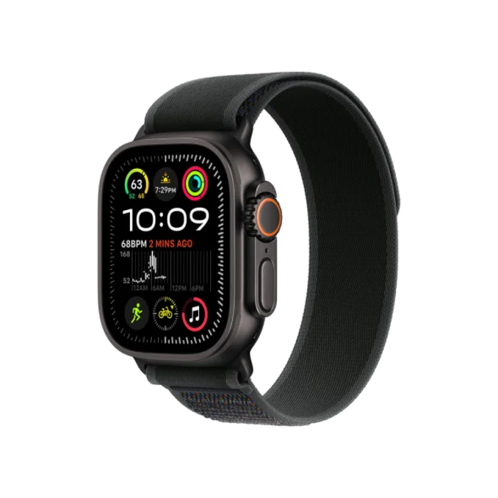 Ремінець Apple Trail Loop Black - Black Titanium Finish для Watch 44/45/46/49mm - M/L (MYQ63)