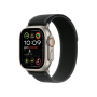 Ремінець Apple Trail Loop Black - Natural Titanium Finish для Watch 44/45/46/49mm - S/M (MXTQ3)