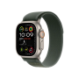 Ремінець Apple Trail Loop Green - Natural Titanium Finish для Watch 44/45/46/49mm - M/L (MXTP3)